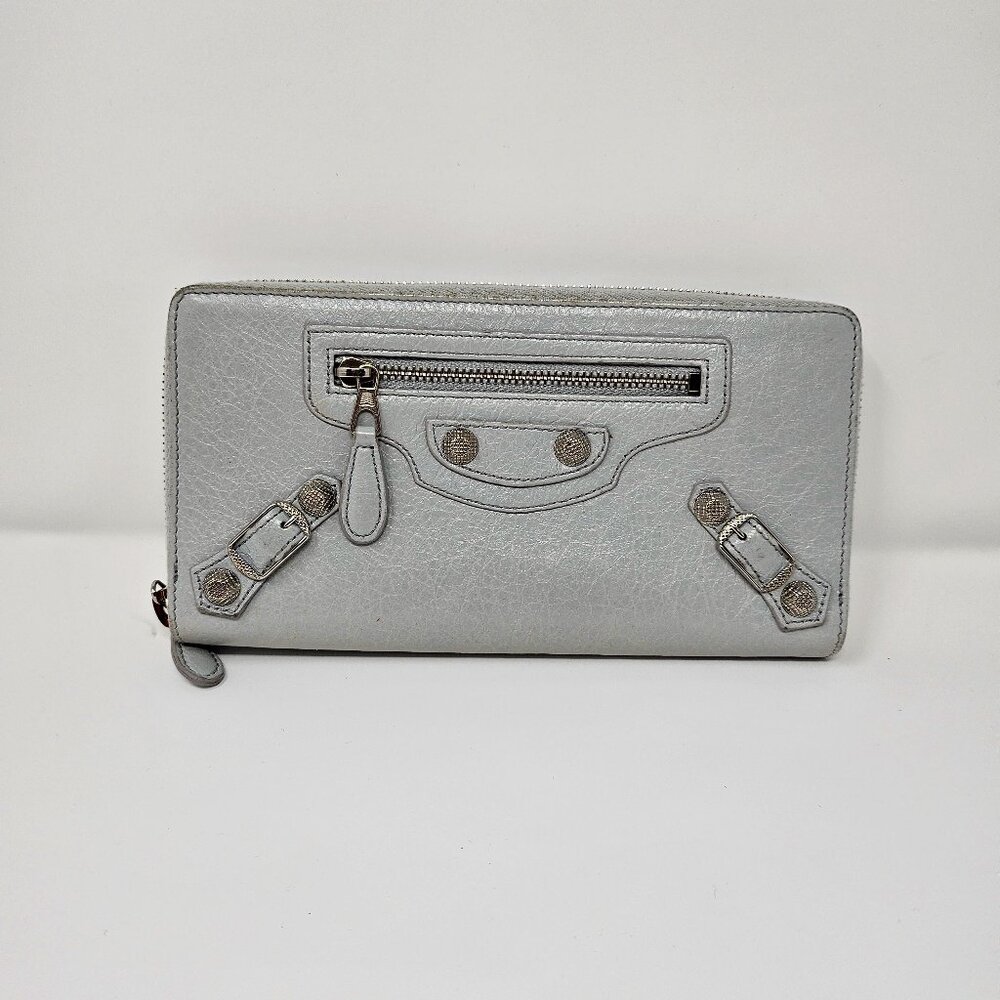 Balenciaga Zip around Motocross Continental Wallet